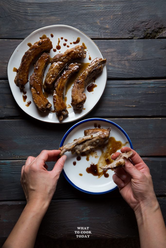 Pressure Cooker Sweet Black Vinegar Pork Ribs