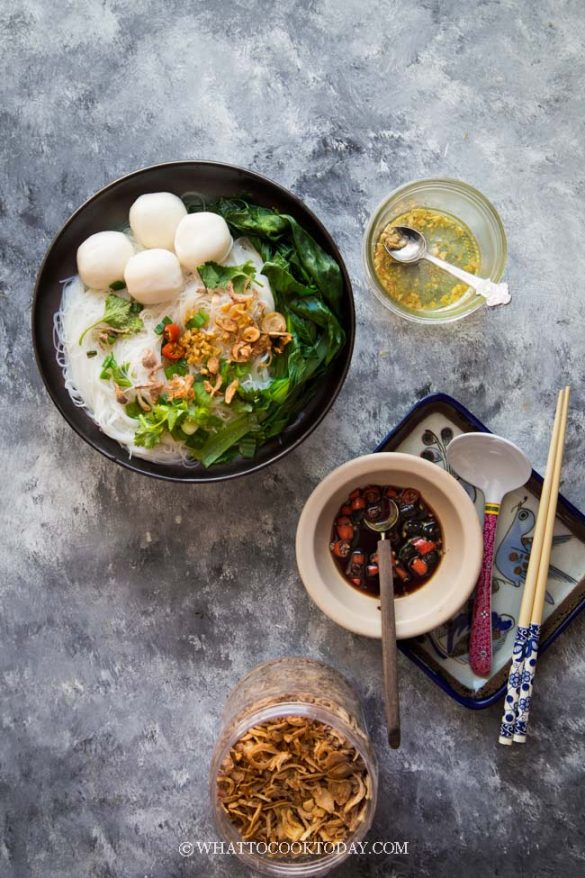 Easy Fish Ball Bee Hoon Noodle Soup