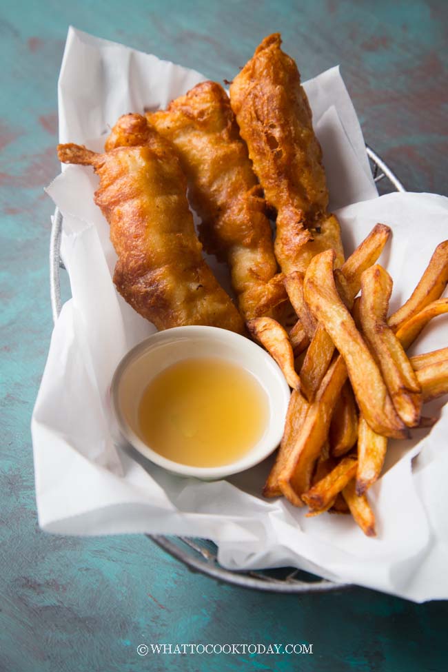 Halibut Fish and Chips - Beer Battered Fish Recipe