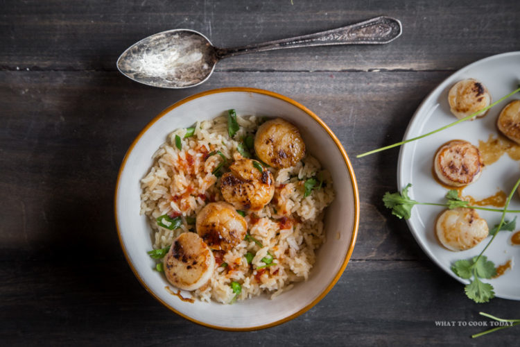 30Minute meal Fivespice Seared Scallops with Sweet Chili Rice