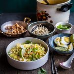 Burmese Coconut Chickpeas Noodle Soup (Ohn-No Kyaukswe)