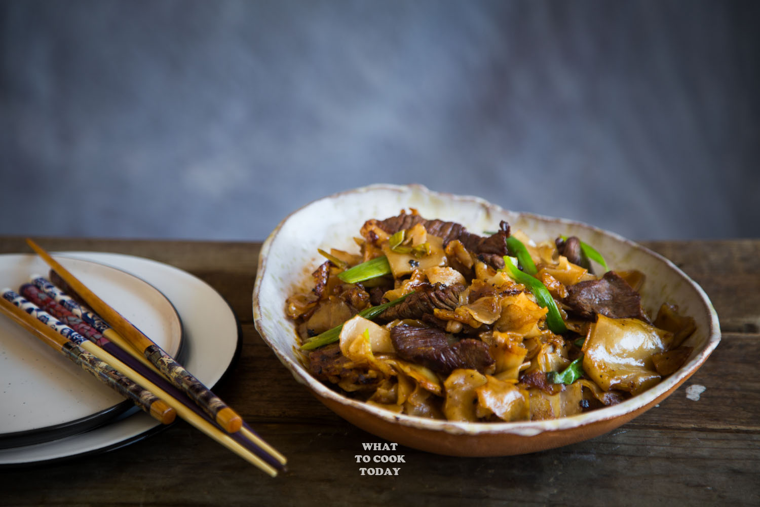 beef chow fun with black bean sauce