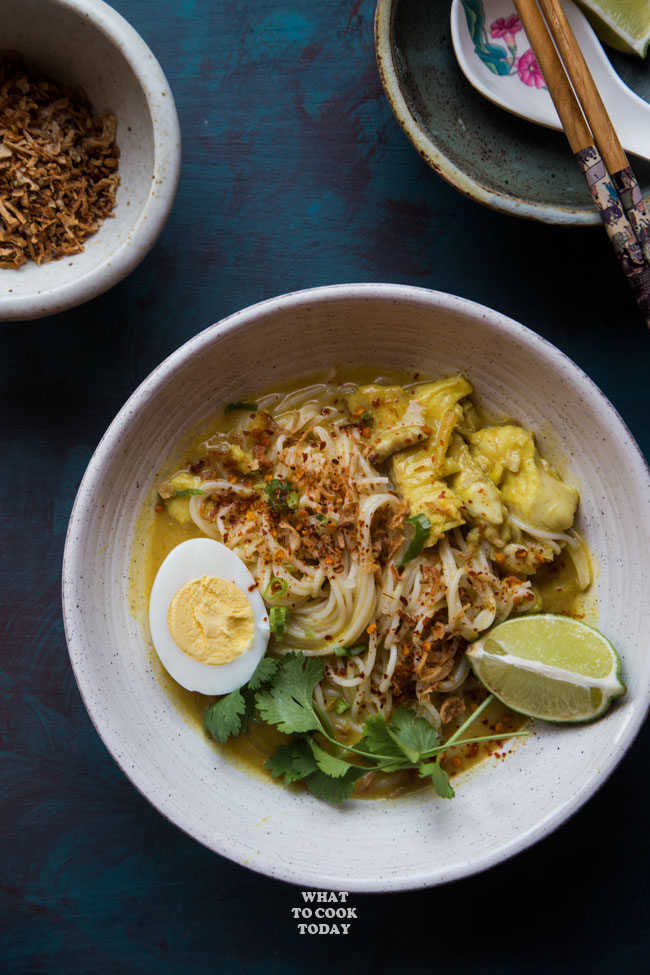 Burmese Mohinga (Rice Noodle Fish Soup)