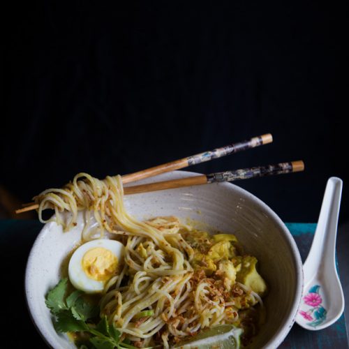 Burmese Mohinga (Rice Noodle Fish Soup)