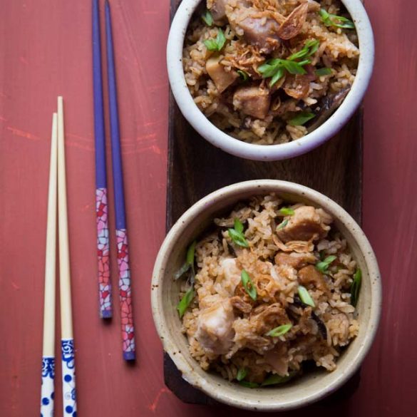 Easy Yam / Taro Rice (Rice Cooker or Pressure Cooker)