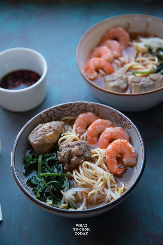 Singapore Prawn and Pork Ribs Noodle (Hae Mee)