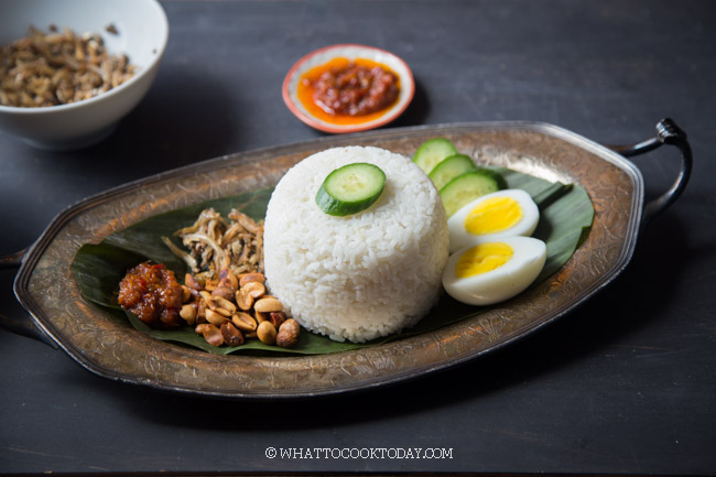 Easy Nasi Lemak Singapore Malaysia Coconut Milk Rice