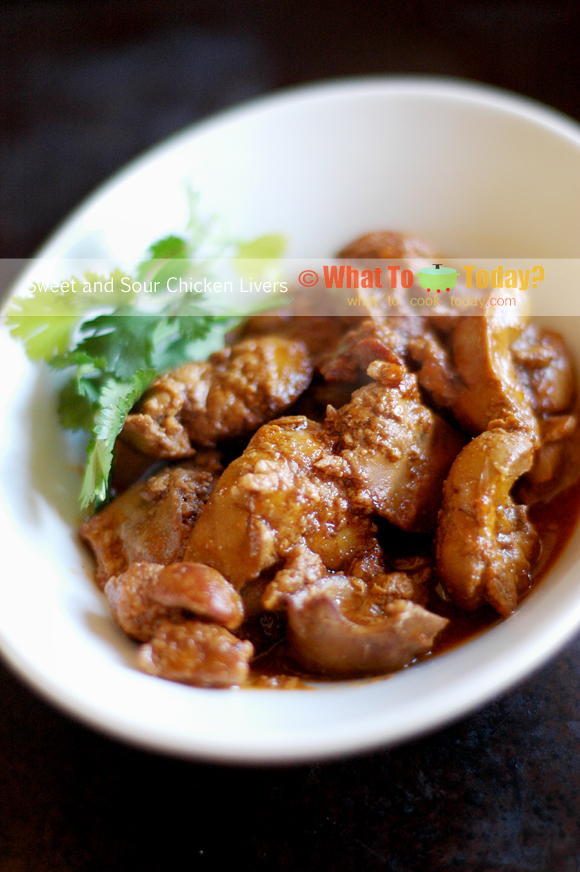 SWEET AND SOUR CHICKEN LIVERS