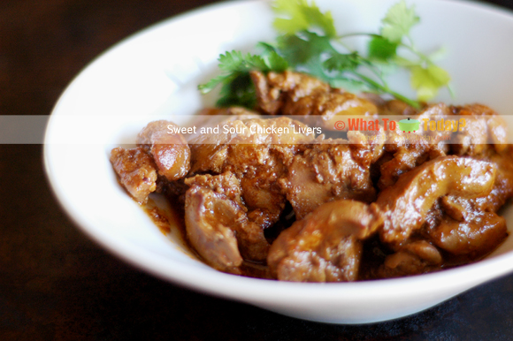 SWEET AND SOUR CHICKEN LIVERS