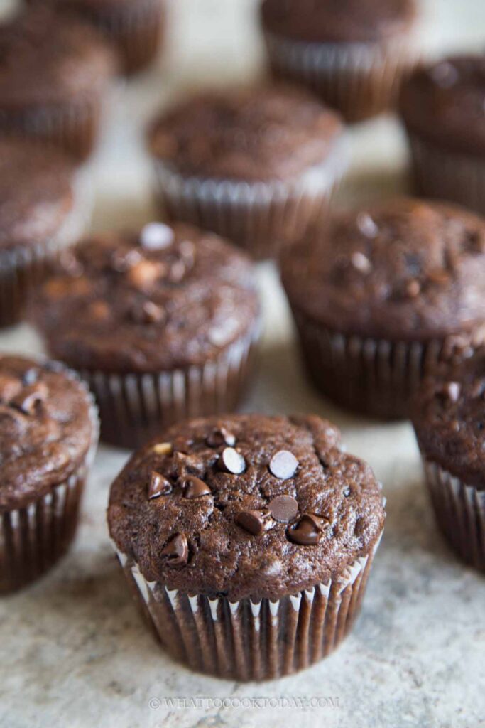 Double Chocolate Banana Muffins