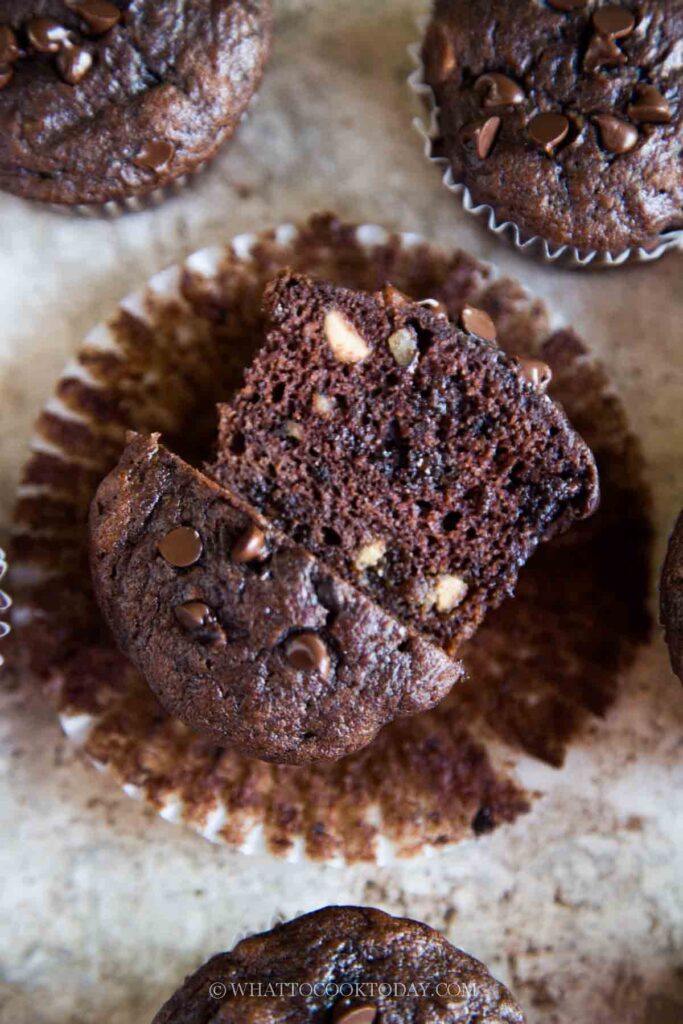 Double Chocolate Banana Muffins