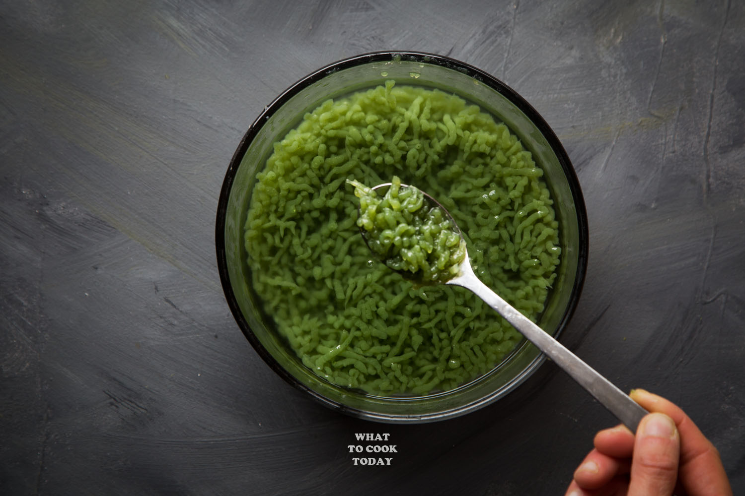 Cendol (Pandan jelly with coconut milk and coconut sugar)