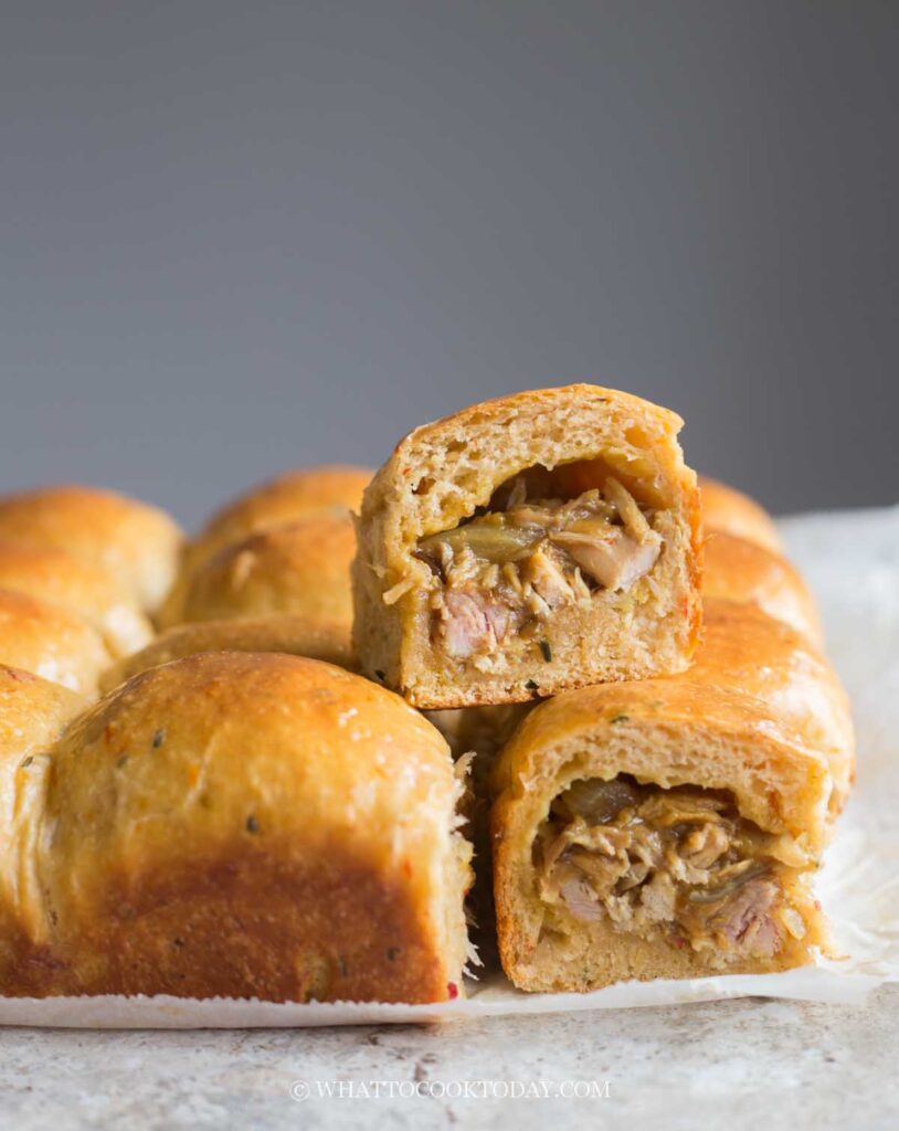 Baked Chicken Curry Buns (Tang Zhong Method)