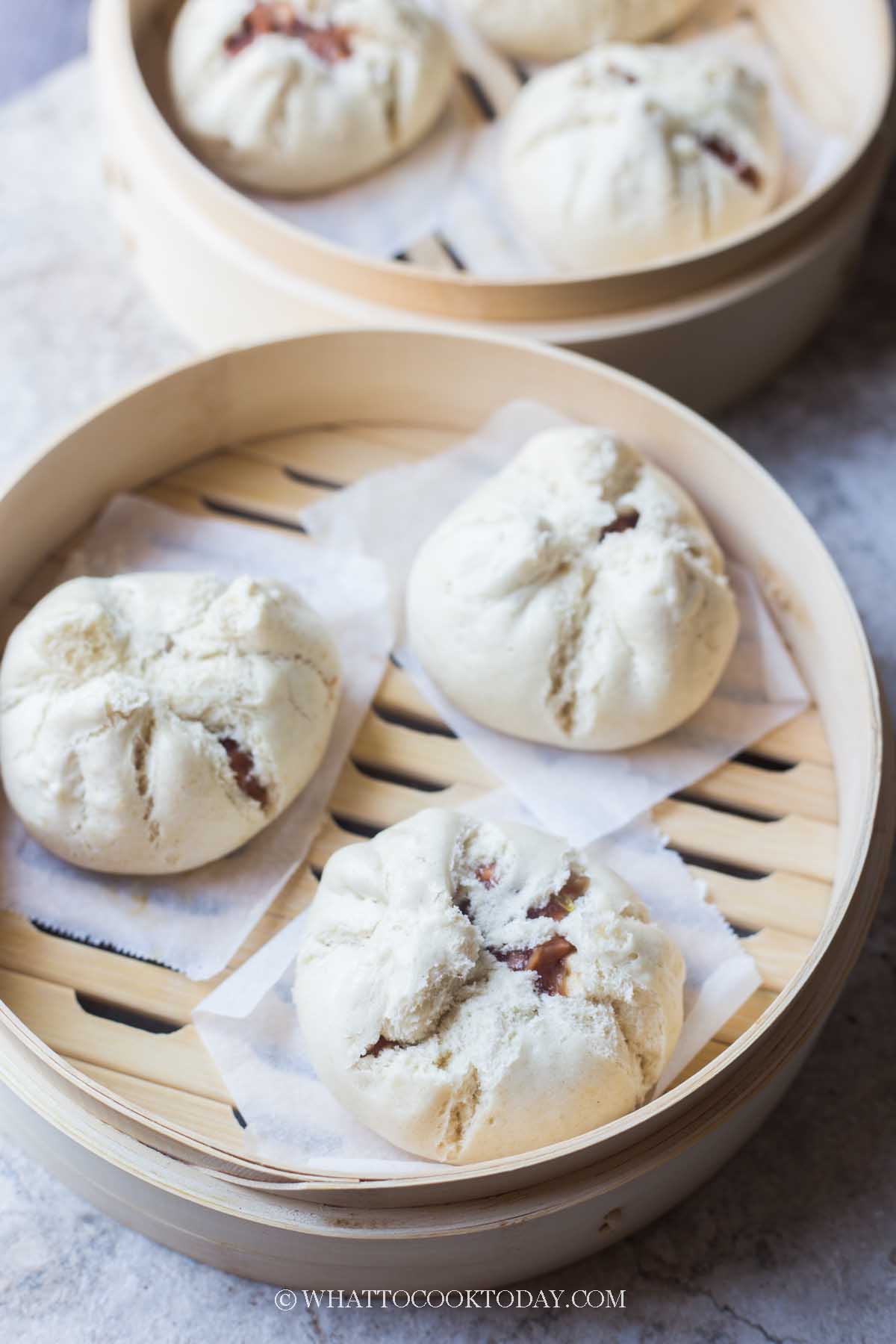 Cantonese Char Siu Bao (Steamed BBQ Pork Buns)