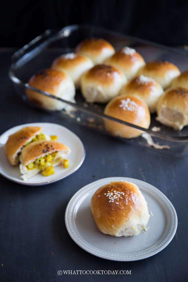 Erstaunlich Erstaunlich weiche Hühner-Kartoffel-Curry-Milchbrötchen (Tang Zhong Methode)