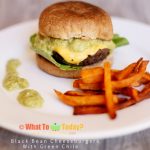 BLACK BEAN CHEESEBURGERS WITH GREEN CHILE