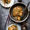 Japchae (Korean Sweet Potato Glass Noodle Stir fry)