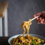 Stir-fried Flat Rice Noodles with Chili Bean Sauce