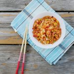 SPICY STIR-FRIED QUINOA WITH LOBSTER TAILS