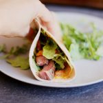 SPICY SURF AND TURF TACO WITH KIMCHI