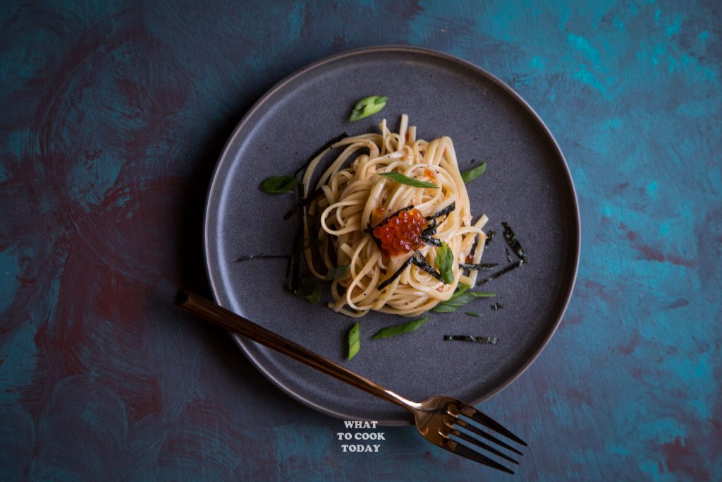 Buttery Pasta with Salmon Fish Roe