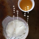 Silken milk curd with rose water syrup. cow's milk/soy milk cooked with unflavored gelatin to give you the smooth and soft curd. Serve with rose water infused syrup. So..so delicious and so easy to make.