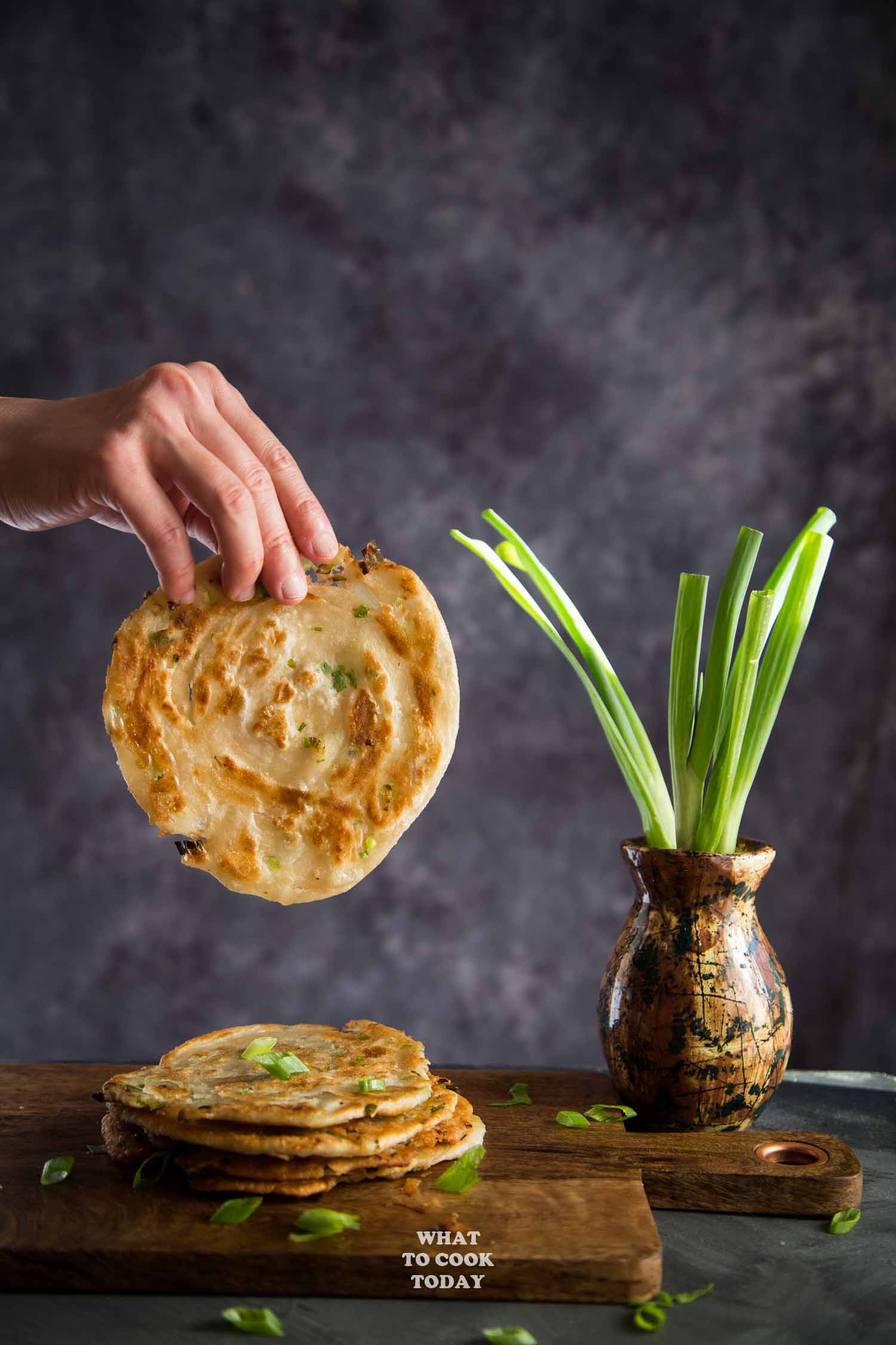 Street-style Chinese Scallion Pancakes (Cong You Bing)