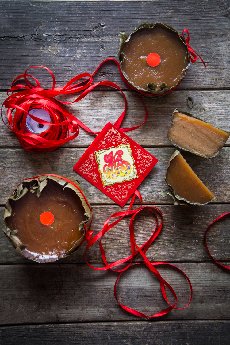 Traditional Lunar New Year Nian Gao (sweet sticky rice cake)