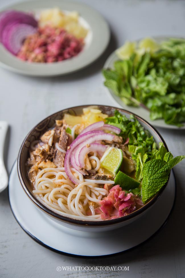 Penang Asam Assam Laksa Sour And Spicy Fish Noodle Soup