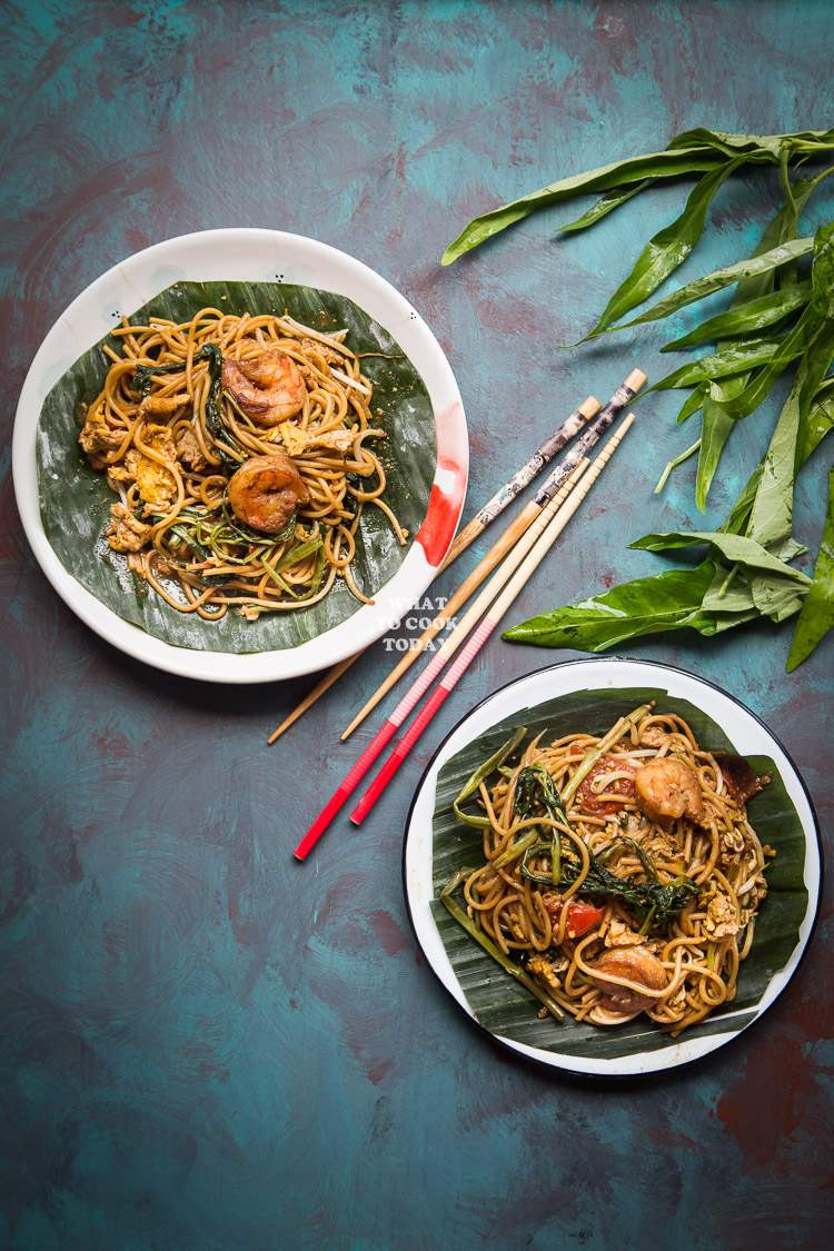 Mie Kangkung Belacan Medan Spicy Stir Fried Noodles With Shrimp Paste And Water Spinach