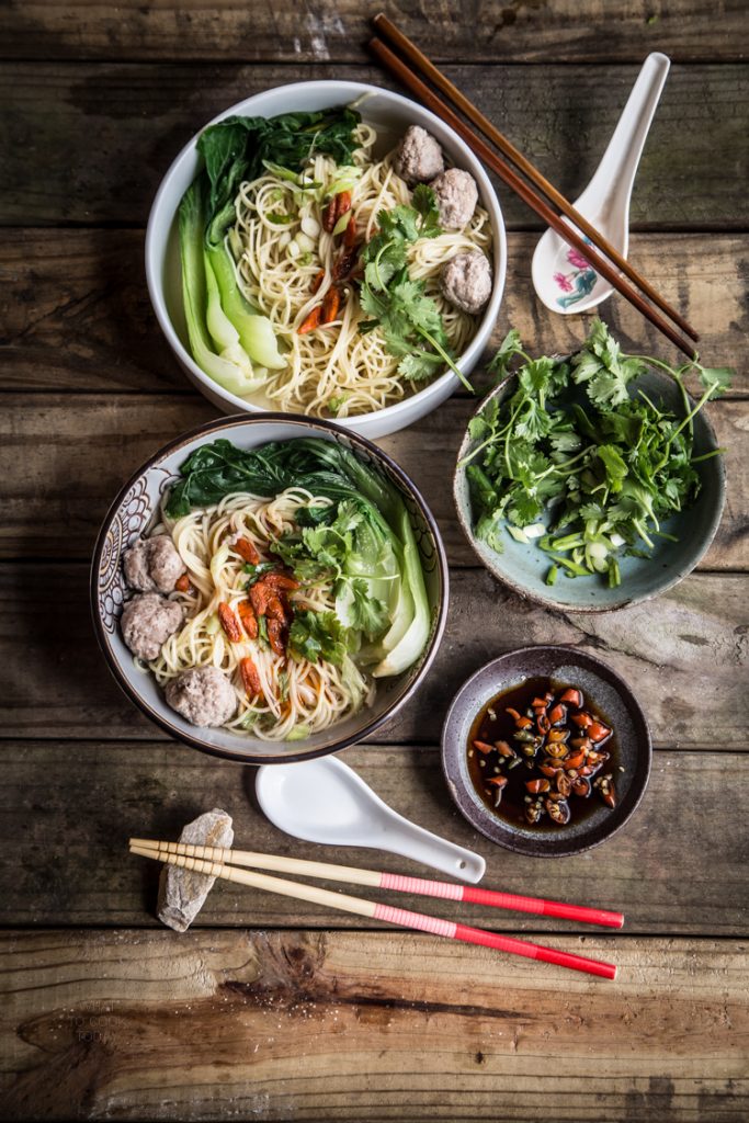 Easy Breezy Asian Pork Meatballs Noodle Soup - What To Cook Today