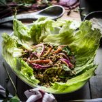 Thai larb moo (Spicy pork salad)