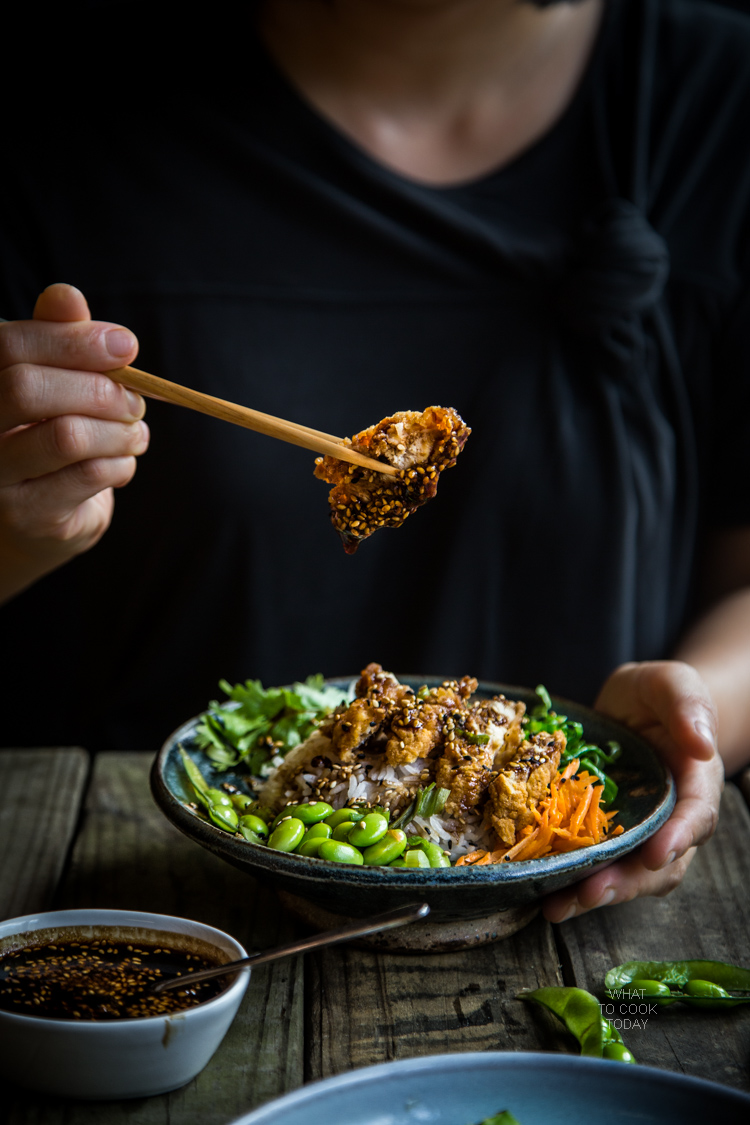 Ad: Stir-fried udon and Teriyaki crispy chicken rice bowl #ReimagineYourRoutine 