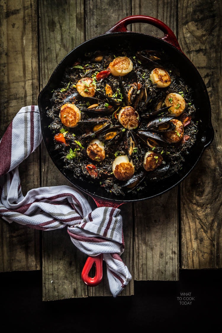 Squid Ink Seafood Paella What To Cook Today