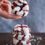 Red Velvet Cream Cheese Crinkle Cookies (from scratch)