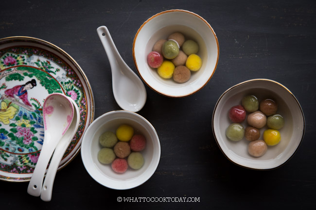 Tang Yuan / Wedang Ronde (with natural colors)