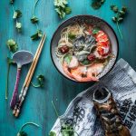 Asian Seafood Noodle in Ginger Garlic Broth