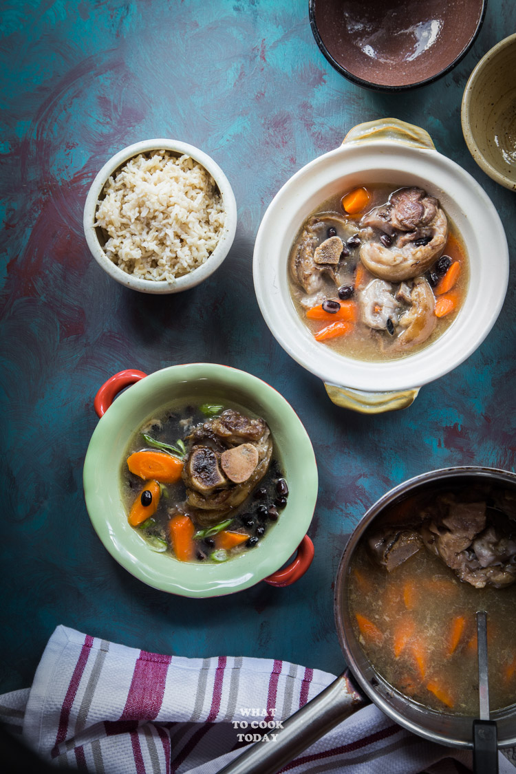 Chinese Pork Hocks Black Bean Soup (Sup Kaki Babi) - What To Cook Today