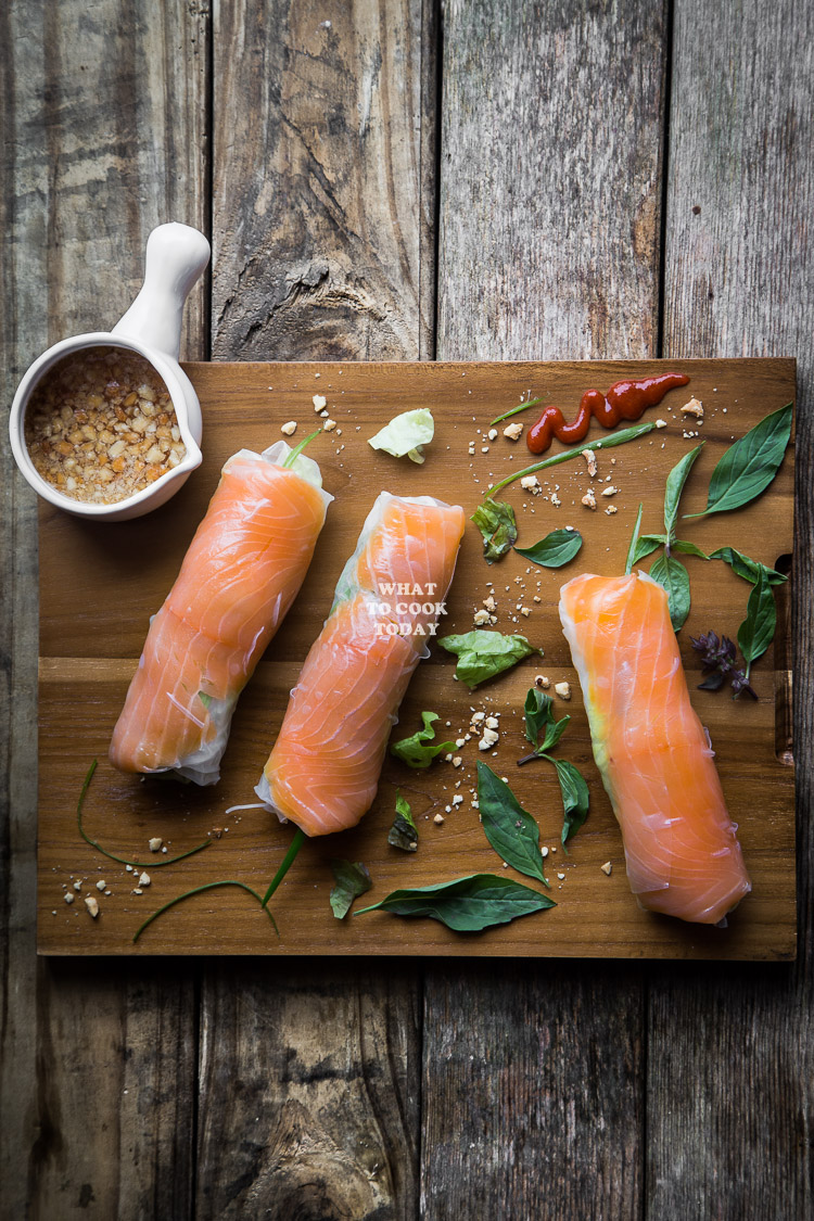 Smoked Salmon Fresh Spring Rolls - What To Cook Today