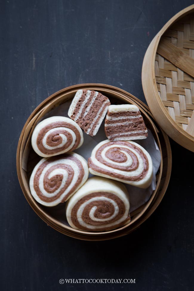 Soft and Fluffy Spiral Mantou (Chinese Steamed Buns)