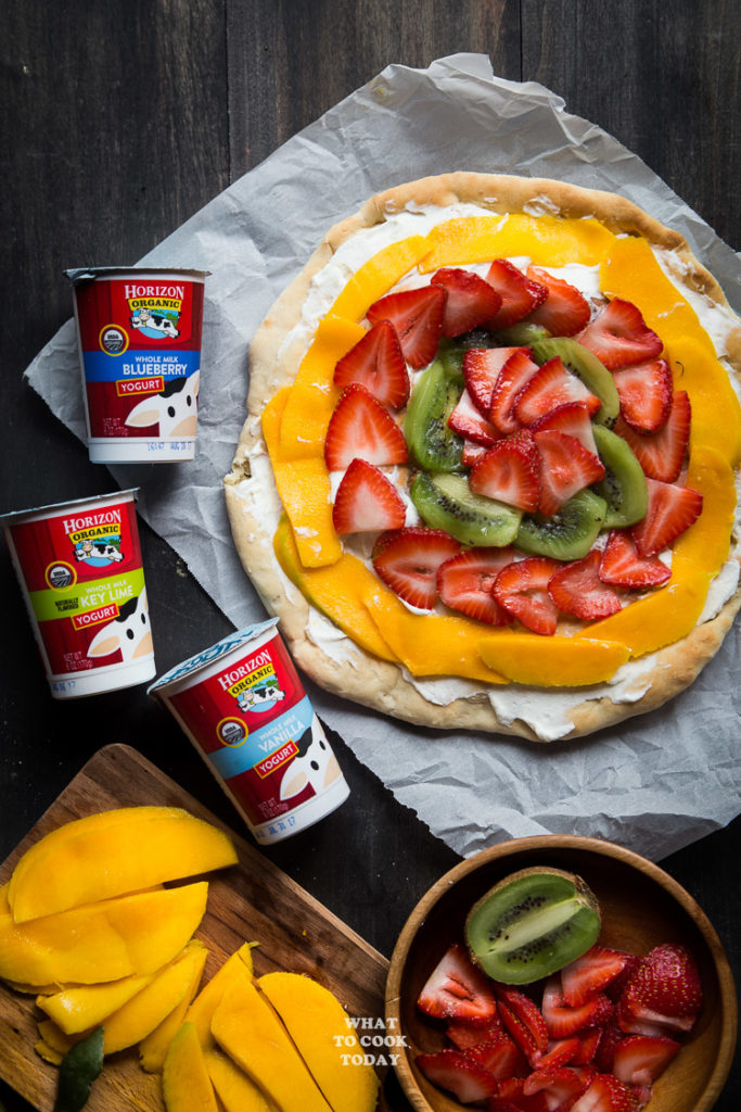 2ingredient yogurt pizza dough and fruit pizza What To Cook Today