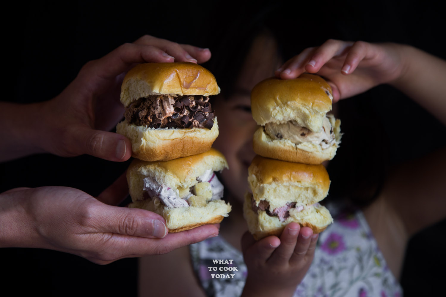 Ice Cream Brioche Sliders.Creamy and amazing ice cream flavors are sandwiched in between soft butter brioche sliders #ad #KempsLocallyCrafted