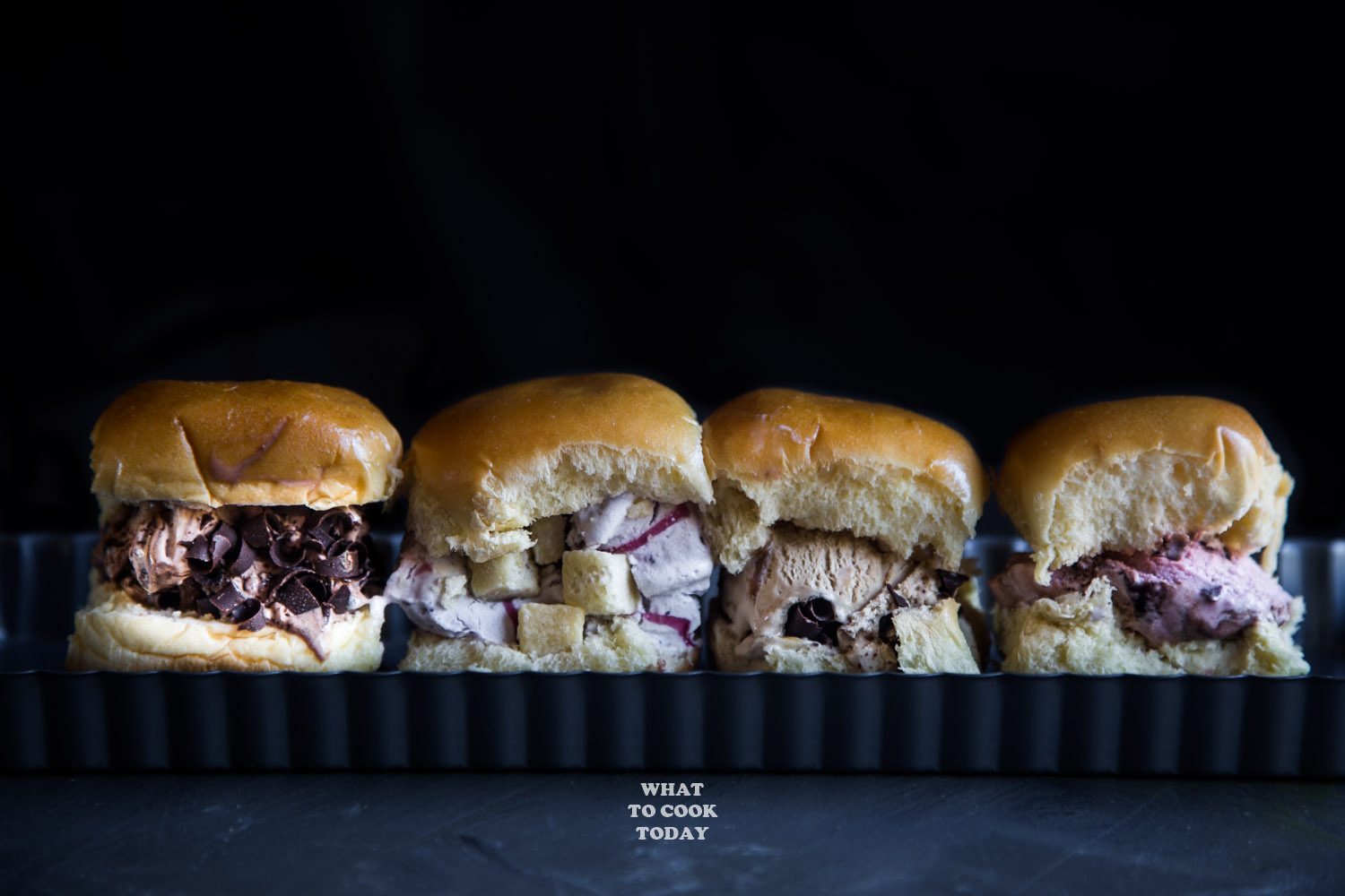 Ice Cream Brioche Sliders.Creamy and amazing ice cream flavors are sandwiched in between soft butter brioche sliders #ad #KempsLocallyCrafted