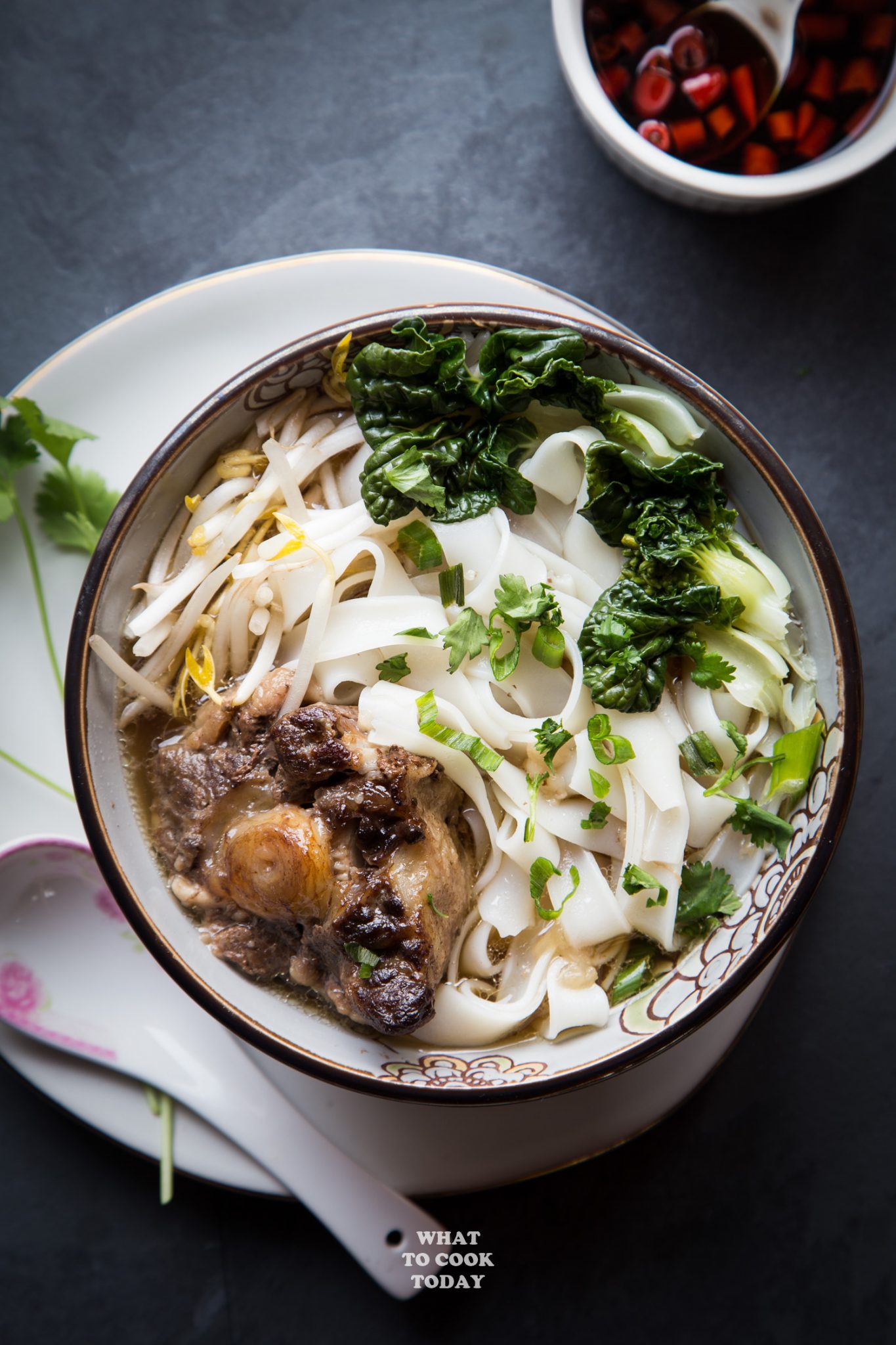 Instant Pot Oxtail Ho Fun Noodle Soup #instantpot #ricenoodles #noodlesoup #hofun #recipes