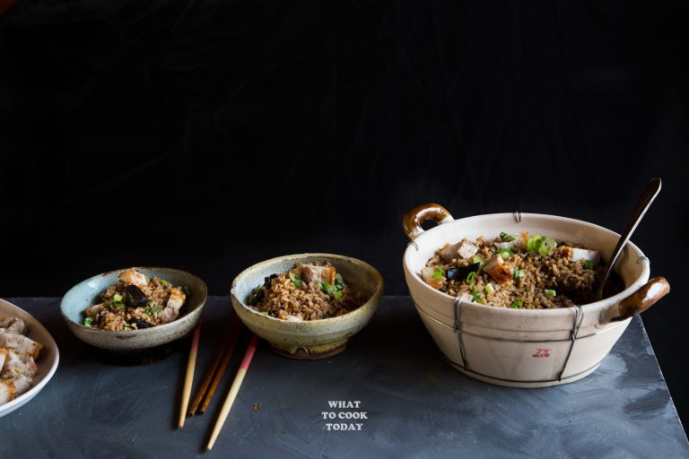 Crispy Roast Pork Black Garlic Rice What To Cook Today