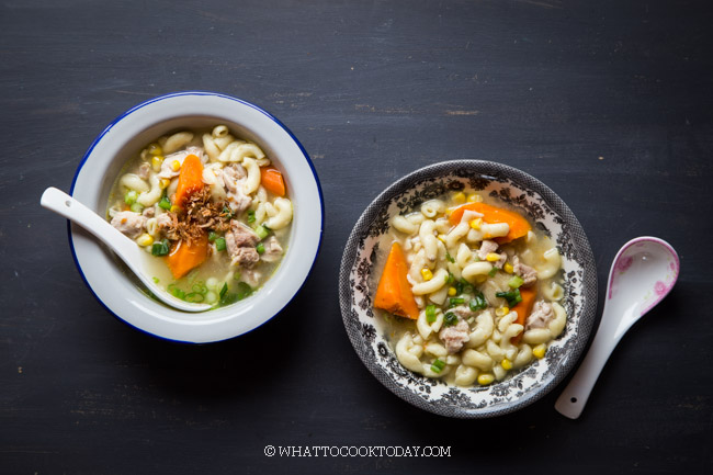 Super Easy Asian Chicken Macaroni Soup (Instant Pot or Stove-top)