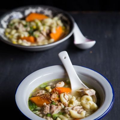 Super Easy Asian Chicken Macaroni Soup (Instant Pot or Stove-top)