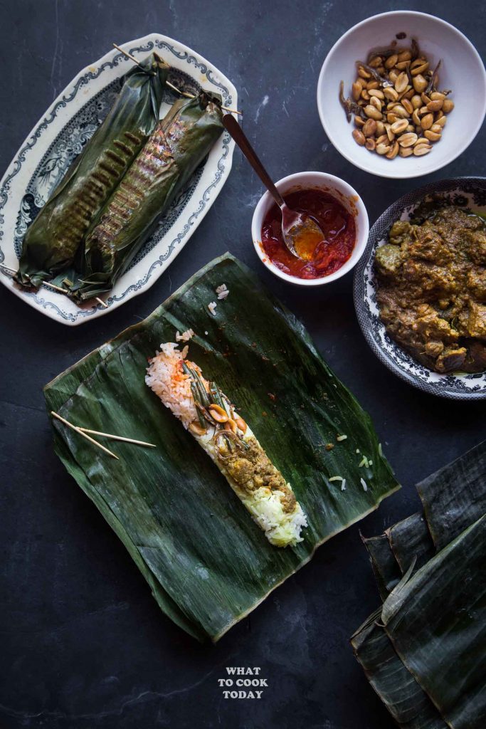 Nasi Bakar Bumbu Rendang (Indonesian Rendang Grilled Rice)