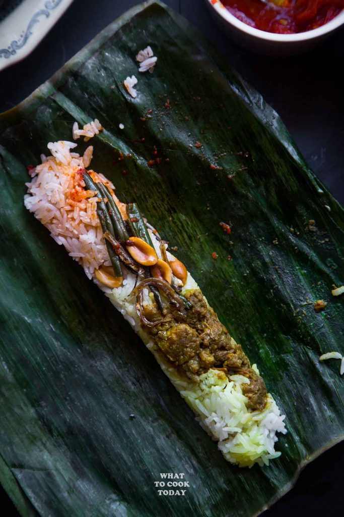 Nasi Bakar Bumbu Rendang (Indonesian Rendang Grilled Rice)