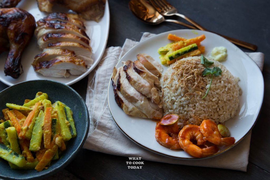 Easy Hainanese Chicken Rice (Pressure Cooker or Rice Cooker)